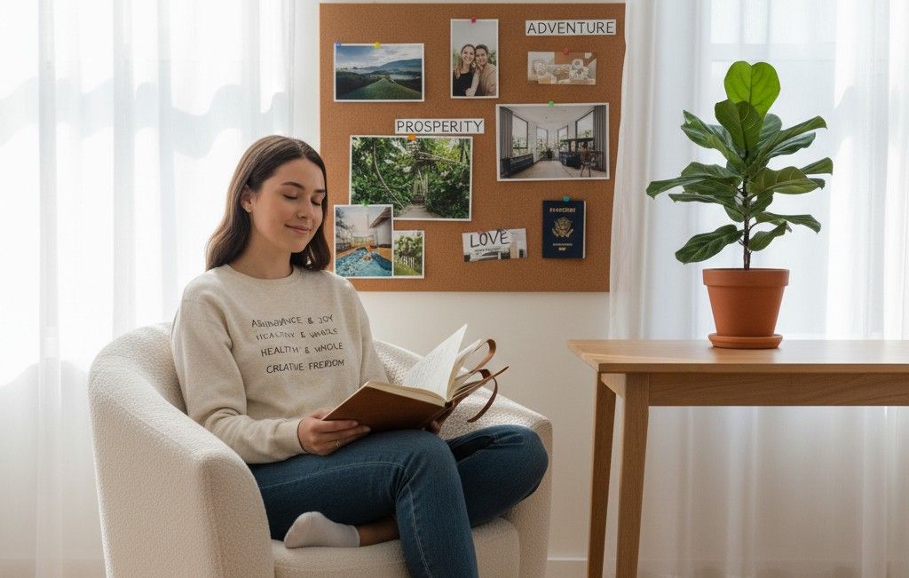 Visualization and affirmations concept